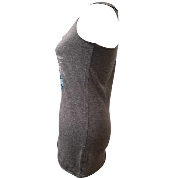 FIAT 500L Surfboard Bike Palm Tree Beach Scene Racerback Tank Top - Size Large - Picture 3 of 7